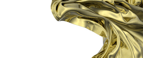 Aufkleber - Golden folds of luxury Shine bright gold luxury texture abstract