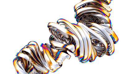 Poster - Chromatic 3D Background: A Kaleidoscope of Vibrant Colors