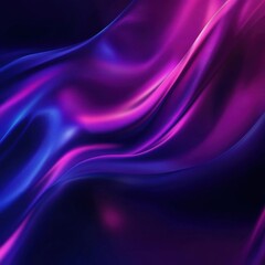 Poster - abstract flowing fabric in vibrant purple and blue hues creating a dynamic and luxurious texture wit