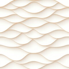 Poster - White and Gold Ripple Cutout Pattern with Shadows