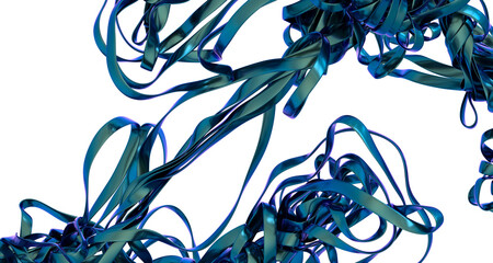 Aufkleber - Abstract Metallic Ribbons