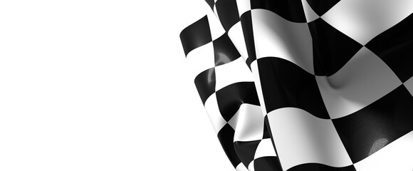 Poster - The checkered flag waves signifying victory and the thrill of the finish line