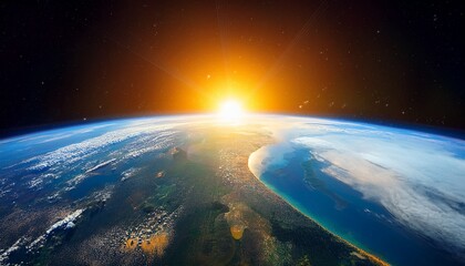 Wall Mural - earth sun space sunrise