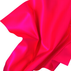Aufkleber - A wave of vibrant pink satin flowing and elegant