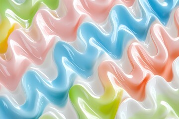Poster - Abstract pastel wave background with smooth texture for cosmetic or food concept with fluid design and bright colors for modern art wallpaper