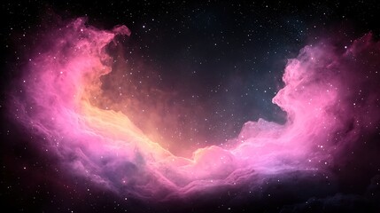 pink and purple cosmic nebula swirling vortex