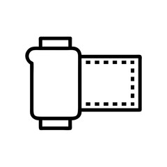 Poster - Illustration of a photographic film roll with visible film strip area