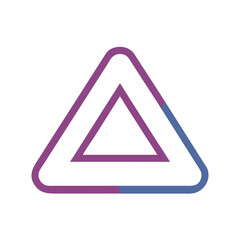 Poster - Abstract Purple and Blue Triangle Gradient on Black Background Design
