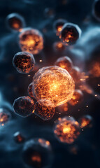 Poster - Quantum Particle Aggregation Displaying Luminous Energy Fields and Interconnected Networks of Light