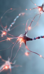 Poster - Illuminating Neural Pathways A Glimpse into Intricate Networks and the Glowing Dance of Brain Cells