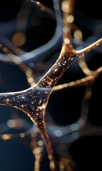 Poster - Intricate network with luminous streams, a captivating representation of connection and complex systems