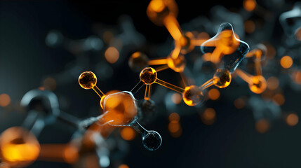 Poster - A captivating molecular structure visualization, showcasing atomic connections and intricate scientific beauty