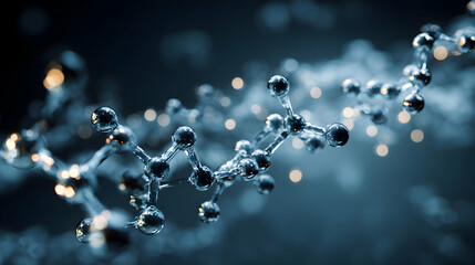Poster - Intricate molecular structure visualization displaying the complexities of interconnected scientific elements