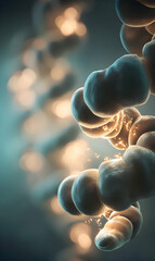 Poster - Delicate spheres create an artistic representation of life's intricate molecular processes unveiling inner beauty