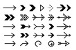 © Zaleman - Diverse set of black arrow icons designed for use in various digital graphics and user interfaces