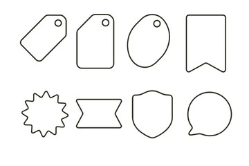 Leinwandbilder - Icon set featuring various shapes for use in digital and print design projects