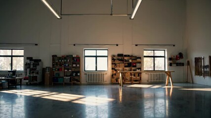 Poster - Bright Sunlit Workshop in Stillness with Simple Design Elements