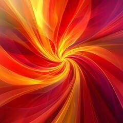 Leinwandbilder - Abstract Swirling Vortex of Red Orange and Yellow Hues
