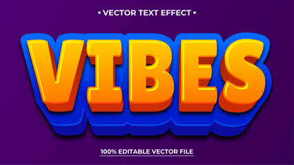 Poster - Vibes 3d logo template editable text effect style
