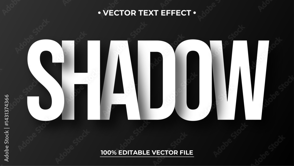Overlapping shadow text effect Editable font style