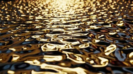 Poster - Mesmerizing Gold Display with Simple Composition in Reflective Surface