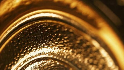 Poster - Close-Up View of Shimmering Gold Texture for Creative Projects