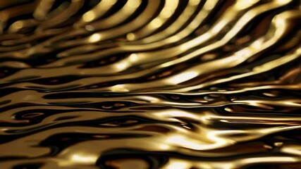 Poster - Shimmering Gold Surface with Splendor and Fluid Texture