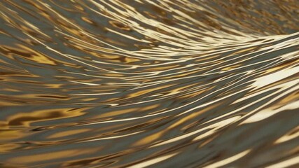 Poster - Golden Waves Creating a Serene Atmosphere in Soft Lighting