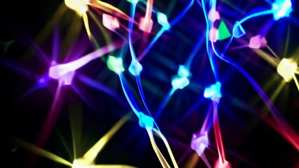Aufkleber - vibrant prismatic light dance patterns in abstract background