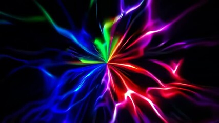 Poster - Vibrant Kaleidoscope of Light with Dynamic Patterns and Colors