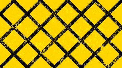 Poster - Yellow background with a grid and yellow stains.