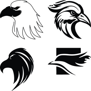 Eagle head simple icon. Vector ICON all icon Viktor..