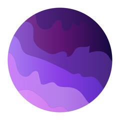 Poster - Modern wave gradient background in circle. Can be used for landing page, book covers, brochures, flyers, magazines, any branding, banners, headers, presentations and wallpapers