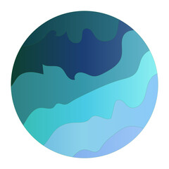 Poster - abstract circle geometric shape background with wave gradient inside.can be used for landing page, b