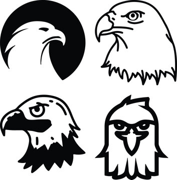 Eagle head simple icon. Vector ICON all icon Viktor..