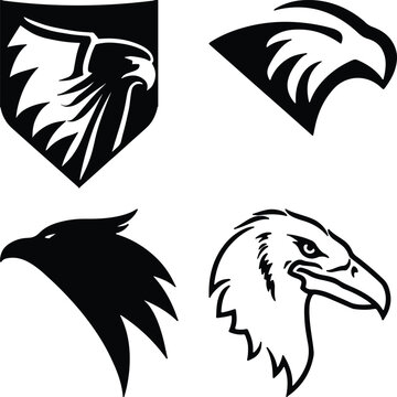 Eagle head simple icon. Vector ICON all icon Viktor..