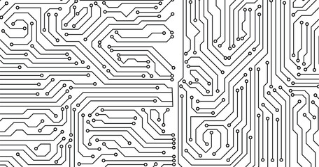 Poster - Abstract high-tech technology Circuit board background. Vector illustration. 
