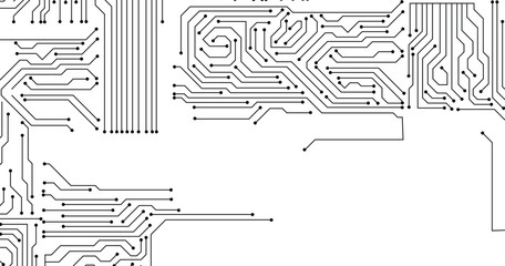 Poster - Abstract high-tech technology Circuit board background. Vector illustration. 