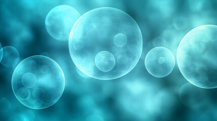 Fototapete - Abstract Teal Bokeh Background