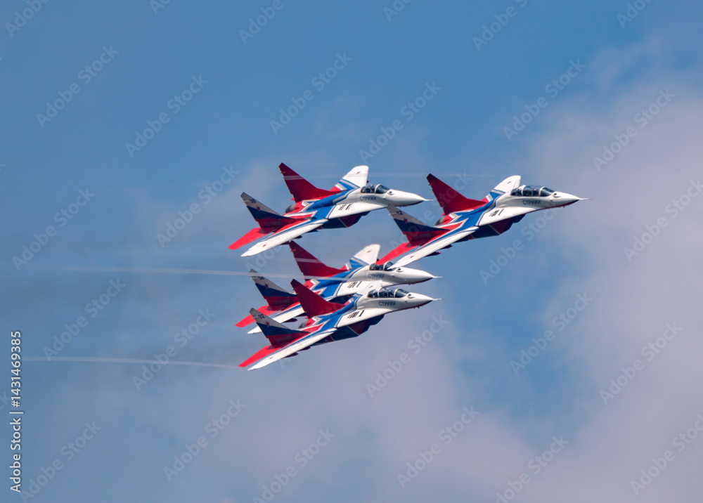 Moscow Russia Zhukovsky Airfield 25 July 2021: aerobatic team swifts ...