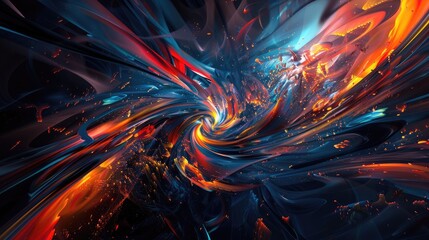 Poster - 3D abstract mesh fabric with pink and blue waves. Textured and fluid design. Background image of red and blue gradient color with flowing fabric pattern background. Liquid texture design. AIG51.