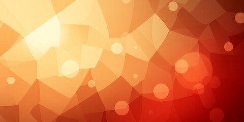 Poster - Abstract polygonal background with orange and red hues and scattered bokeh effects visible
