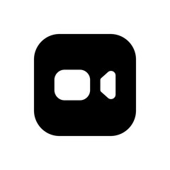 Poster - A simple black square with rounded corners containing a white video camera icon in the center viewable