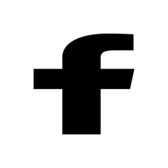 Poster - Illustration of a stylized lowercase letter f in solid black on a plain white background, simple and bold