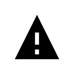 Poster - Black triangle containing a white exclamation point symbol indicating a warning or hazard sign