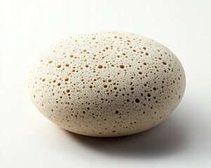 Poster - Natural makeup sponge with a smooth, rounded shape and light texture on a clean background.