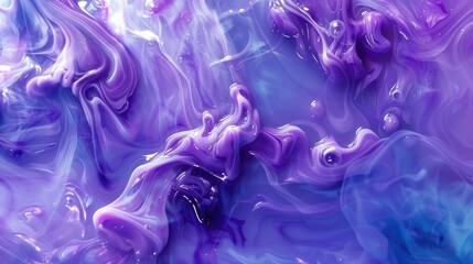 Poster - Abstract fluid design in shade of purple and blue. Background image of liquid or fluid texture with mixing purple and blue gradient color. Artistic background for modern design and digital art. AIG51.