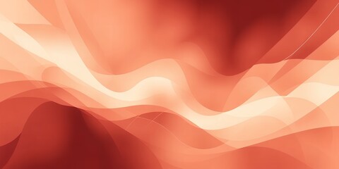 Poster - Abstract background of wavy shapes in shades of red and orange creating a fluid design