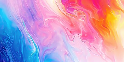 Poster - Soft abstract fluid gradient with pink and blue tones. Gentle and smooth design. Background image of fabric texture with vibrant color flowing and floating at white background. Watercolor. AIG51.