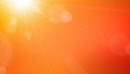 Wall Mural - sunset sky with light effect on orange background for autumn banner,fall backdrop yellow sunrise sky